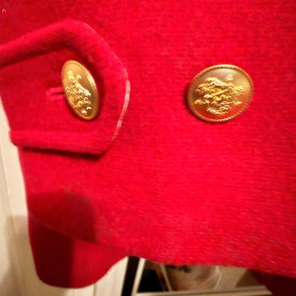 J. Crew Bold Scarlet Pea Coat - Picture 5 of 6